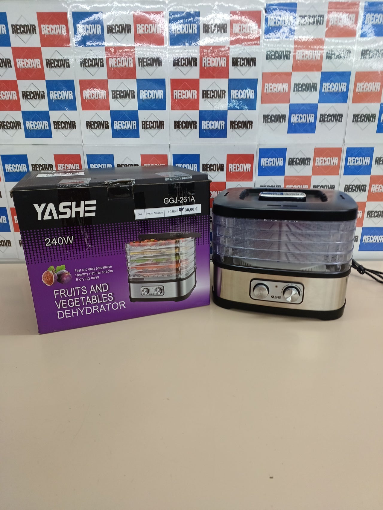 Deshidratador 5 bandejas 240W ajustable – YASHE