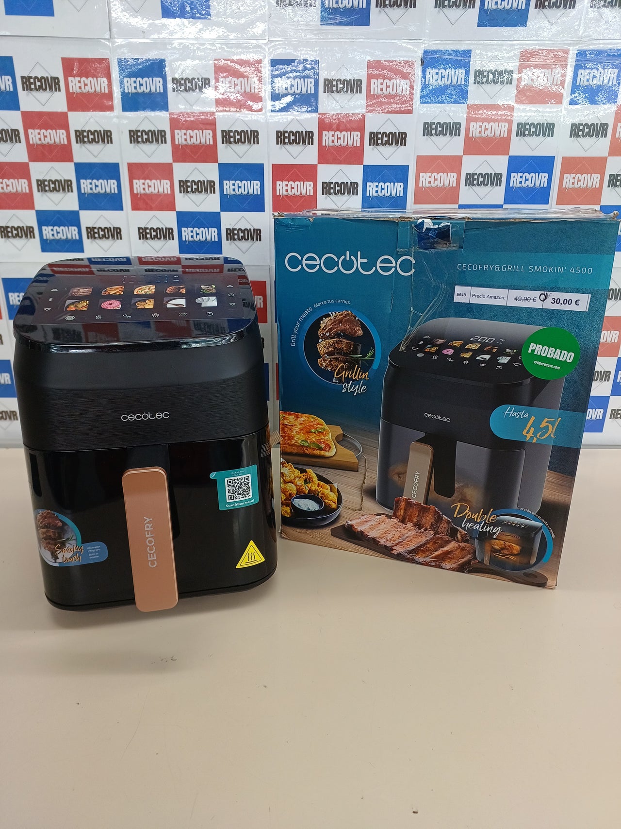 Freidora aire 4,5 L grill 1900 W – Cecotec