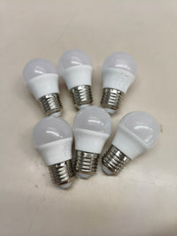 Pack de 6 bombillas LED E27 de luz cálida.