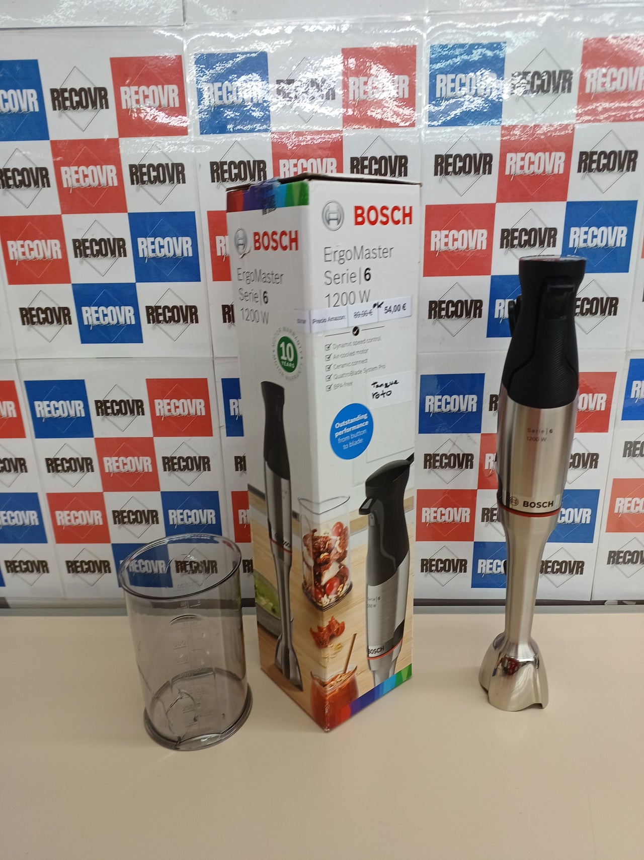 Batidora de mano 1000 W QuattroBlade Pro con accesorios, Bosch