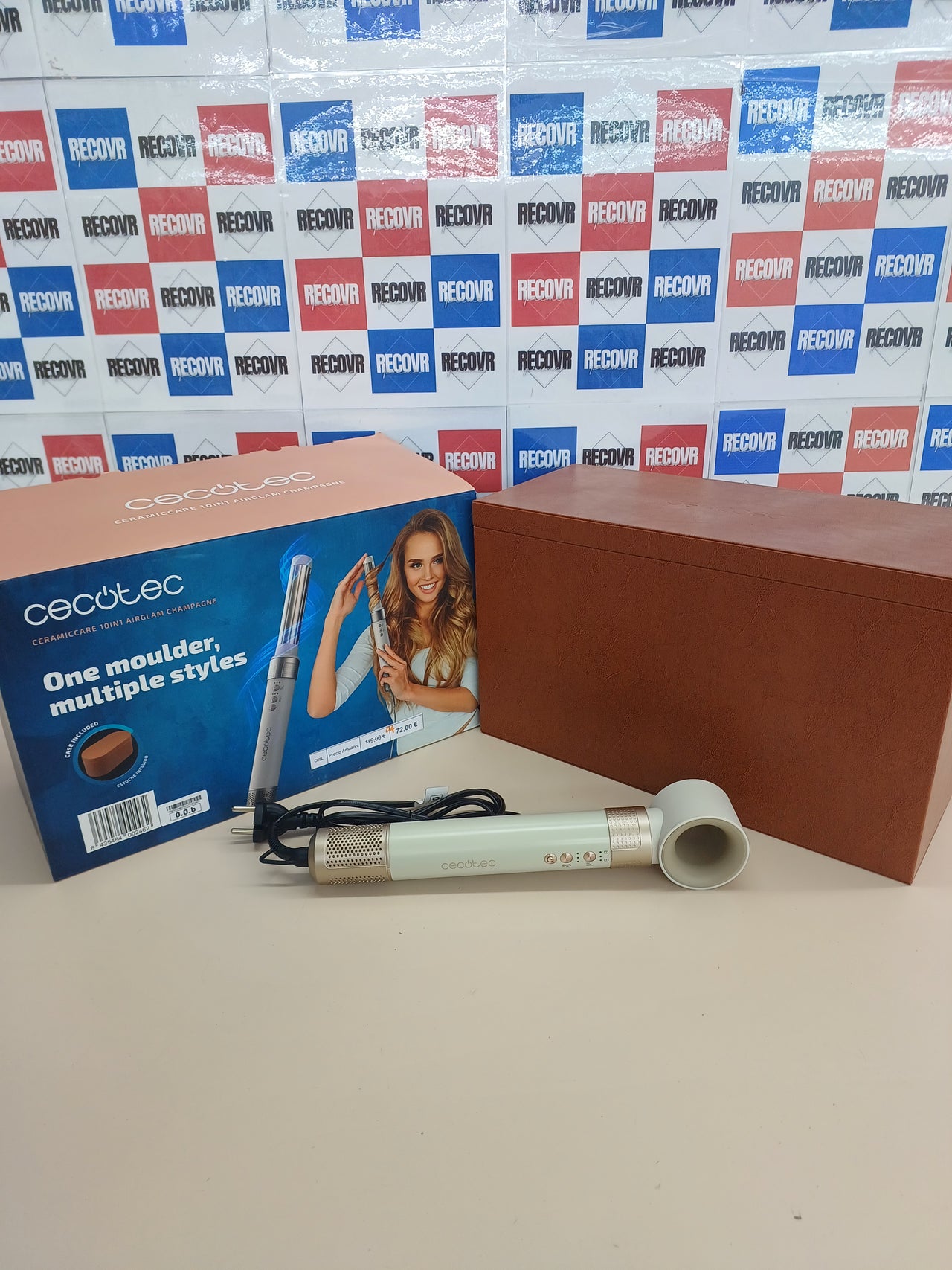 Cepillo alisador 10 en 1 1400W AirGlam Cecotec