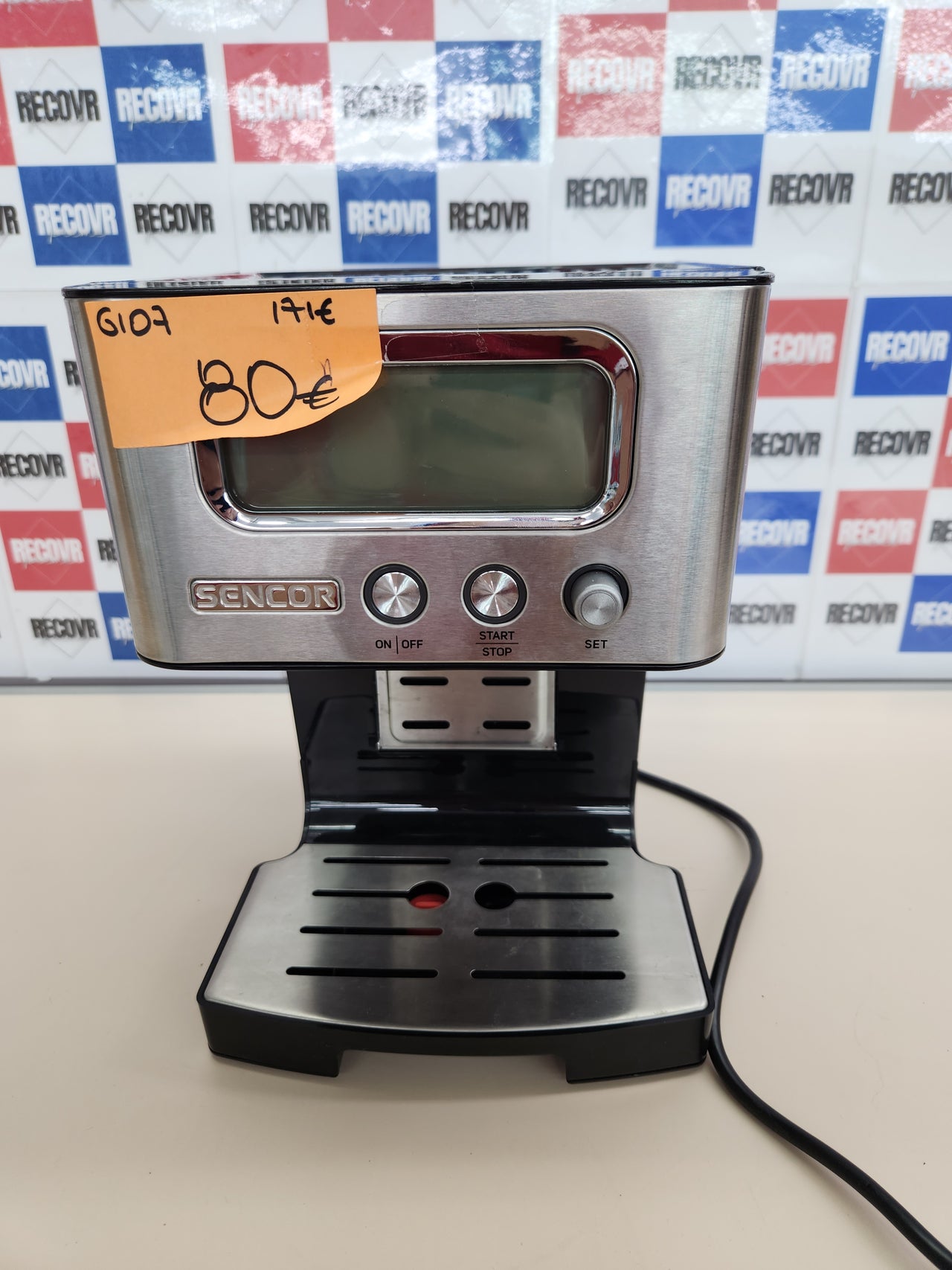 Cafetera espresso 15 bares espumador y depósito de leche, pantalla LCD, bomba italiana, Precalentamiento rápido, Thermoblock, Barista Express, Café en polvo o en cápsulas [4090SS] Sencor