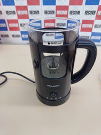 Espumador Leche Eléctrico 600 ml, Espumador Leche Automático  Inducción 4 en 1, Frío y Caliente, Diseño de Latte, Cristal Visual, Fácil de Limpiar, 550 W, 220-240 V, Negro Morpilot