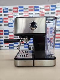 Thumbnail for Hisense, HESCM15DBK Máquina espresso molida y compatible con ESE 44 mm, presión de 15 bar, pantalla táctil, 1100 W, plata, 27,4 x 30 x 27,2 cm