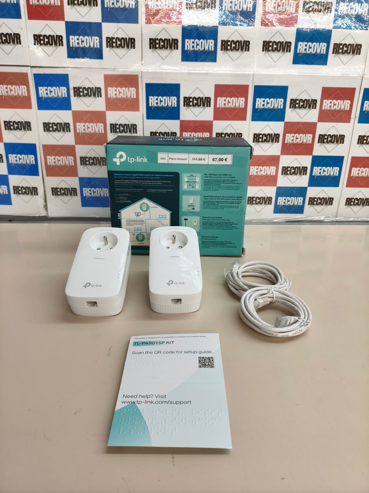 TP-Link TL-PA8015P Kit, PLC Powerline AV1300, Gigabit