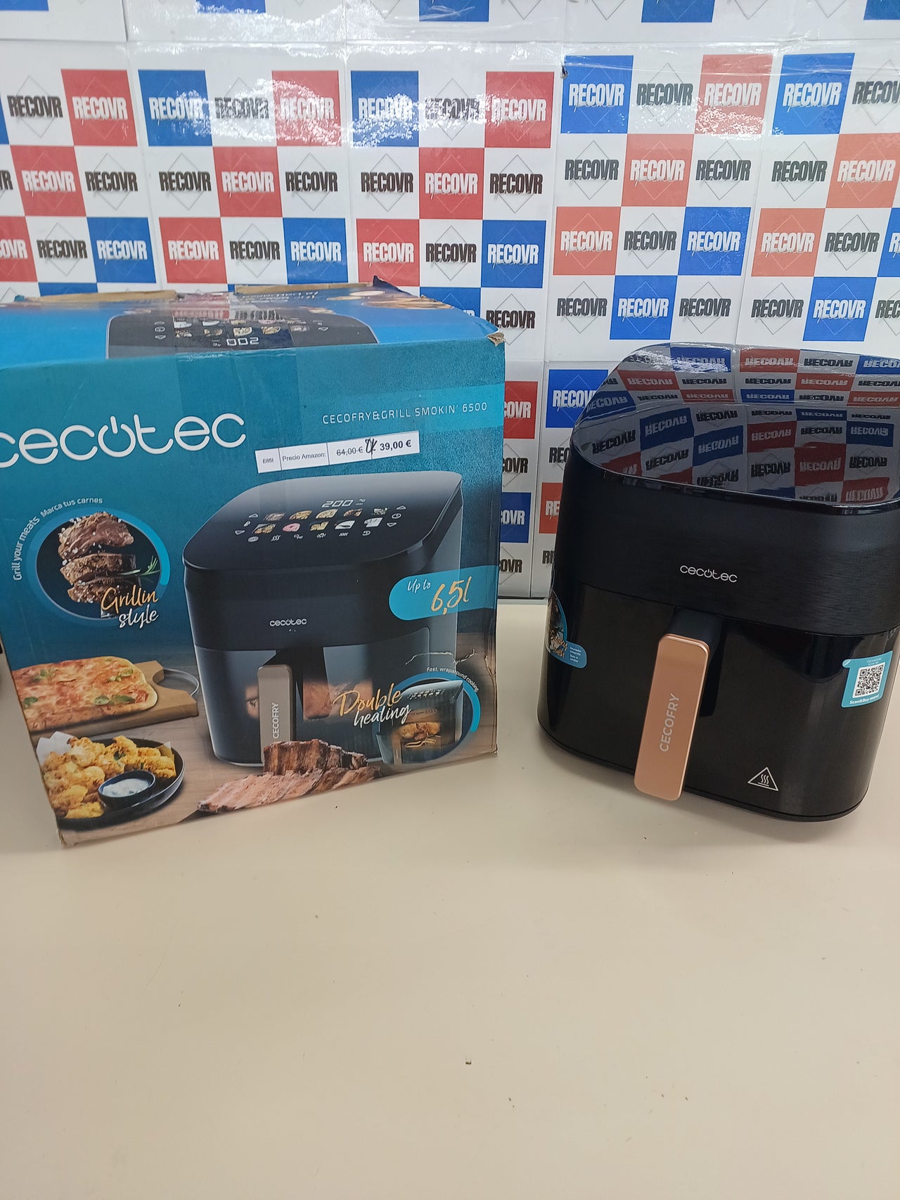Freidora 6,5L 2200W grill y plancha – Cecotec