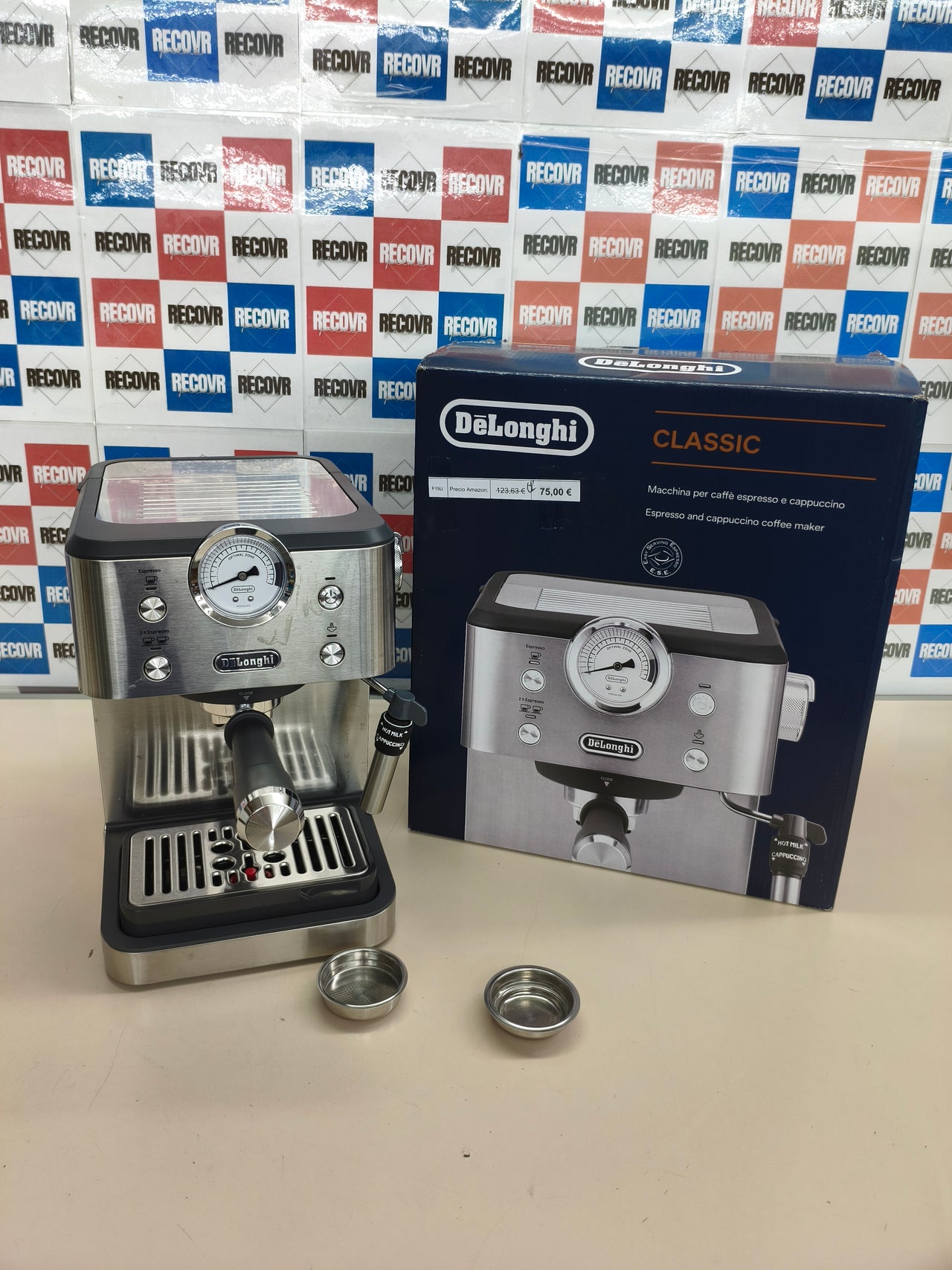 Cafetera espresso manual De’Longhi Classic 15 bares acero inoxidable