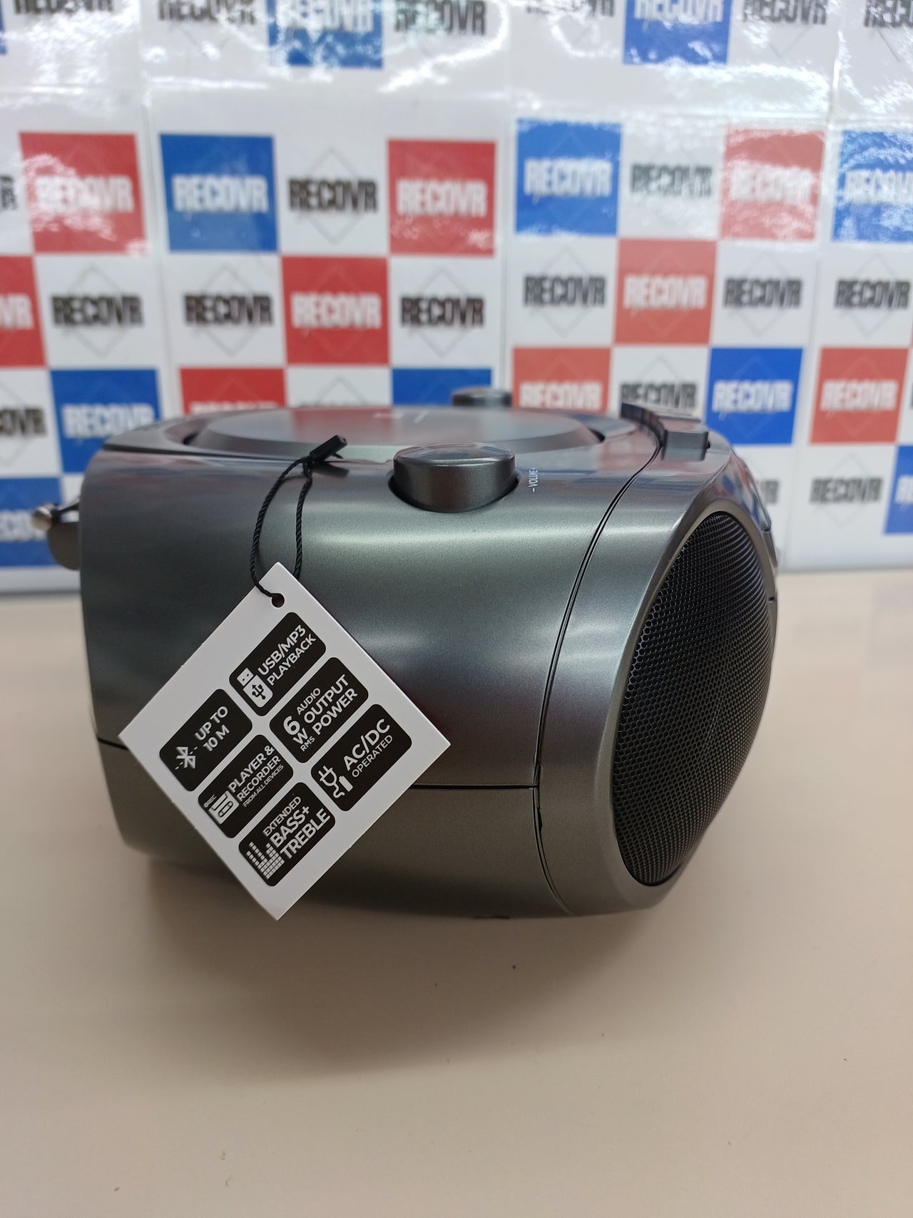 Radio Cassette Portátil con CD, Bluetooth y USBAiwa BBTC-550MG