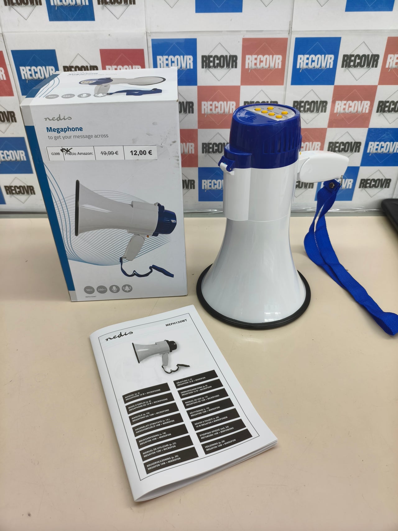 Megáfono portátil de 150 dB con sirena y grabación
