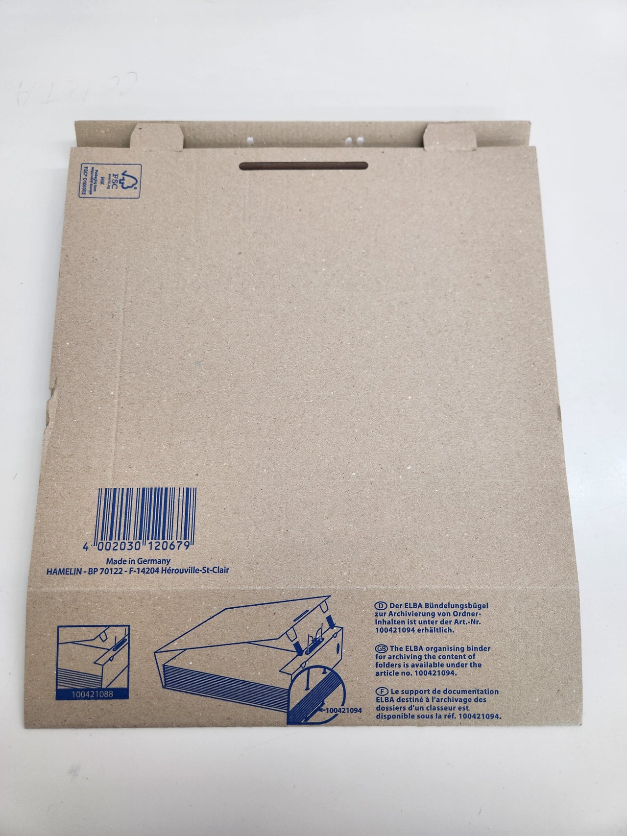 Archivador Elba tric system cartón marrón 30 uds