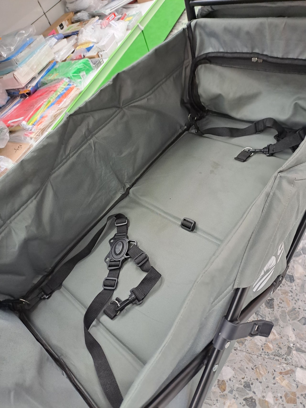 Carro plegable infantil 2 niños 100kg techo 110L Sekey