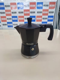 Cafetera italiana inducción 1-3 tazas negra Wecook Luccia.