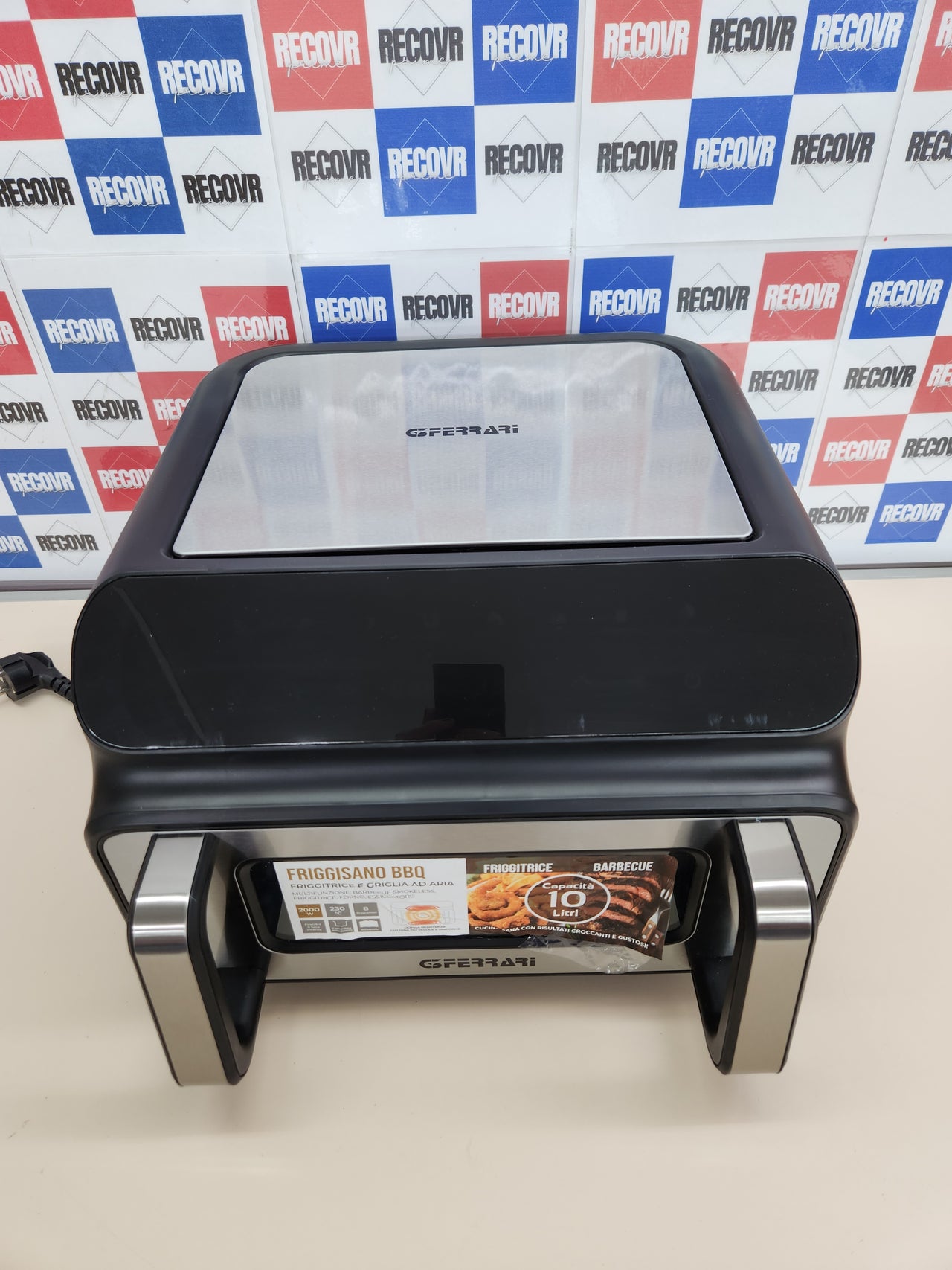 Freidora de aire 200 W, 10 Litros XXL Horno Barbocoa Smokeless, Doble resistencia, Accesorios incluidos, Temporizador 60 min, G3 Ferrari G10181 Friggisano