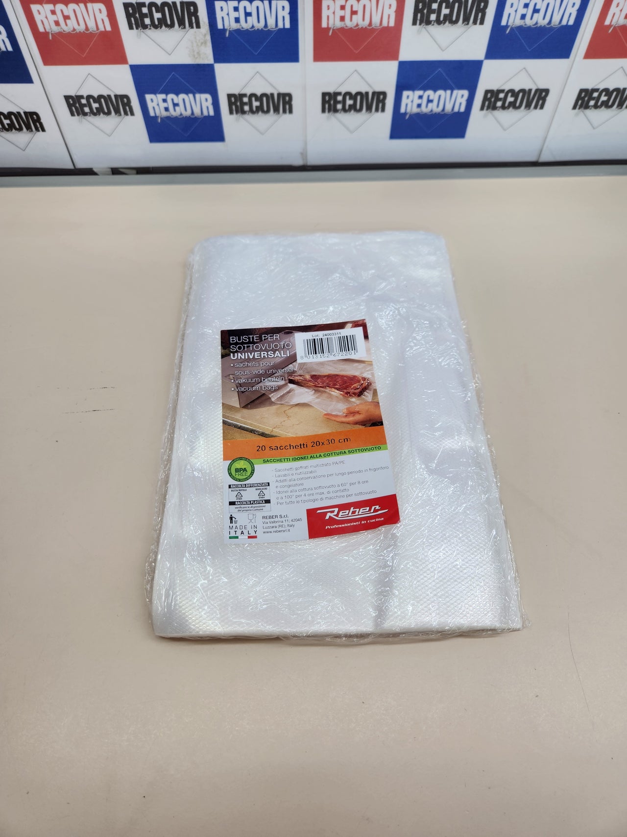Envasadora al Vacío Automático Reber 9340N 18Lt/Min, 250W, Aparato de  Salvaspesa,-830MB, , Color Blanco