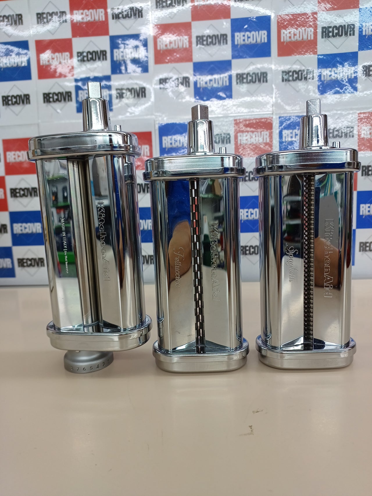 KitchenAid 3 Piece Roller Attachment Set Liso Y Rodillos CORTANTES para Pasta DE 3 Piezas 5KSMPRA, 300 W, 0 Decibelios, Acero Inoxidable, Aciero