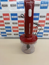 Batidora mano 3 en 1 con accesorios acero rojo - Russell Hobbs