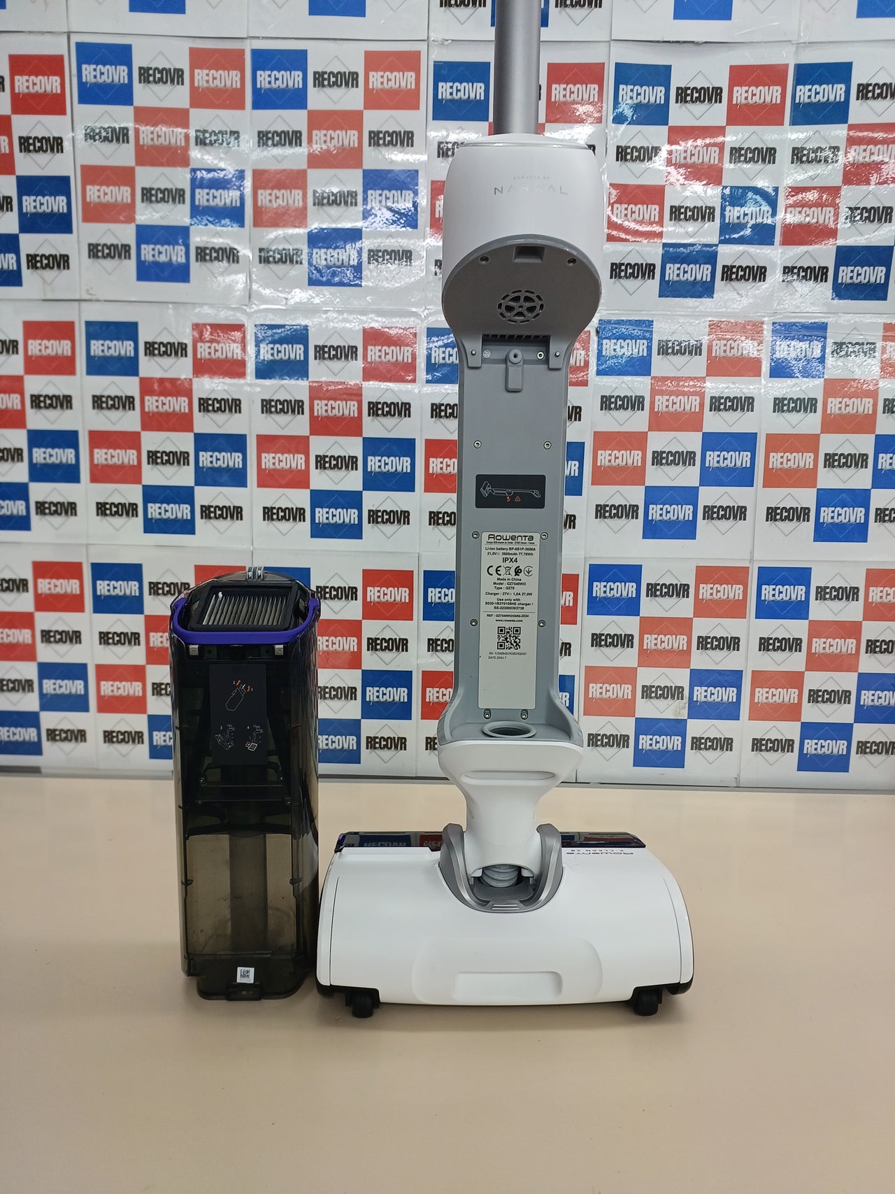 Fregona eléctrica sin cable autolimpieza Dual Edge Rowenta