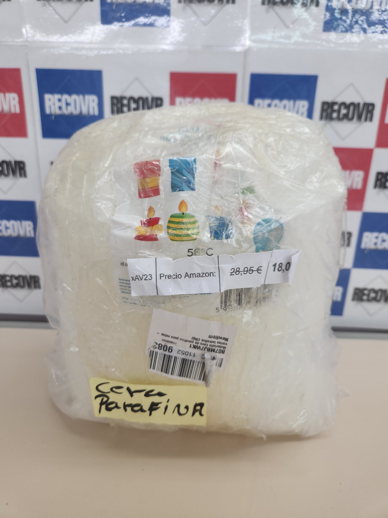 Cera de parafina (3kg) para velas - varios tamaños Materialix