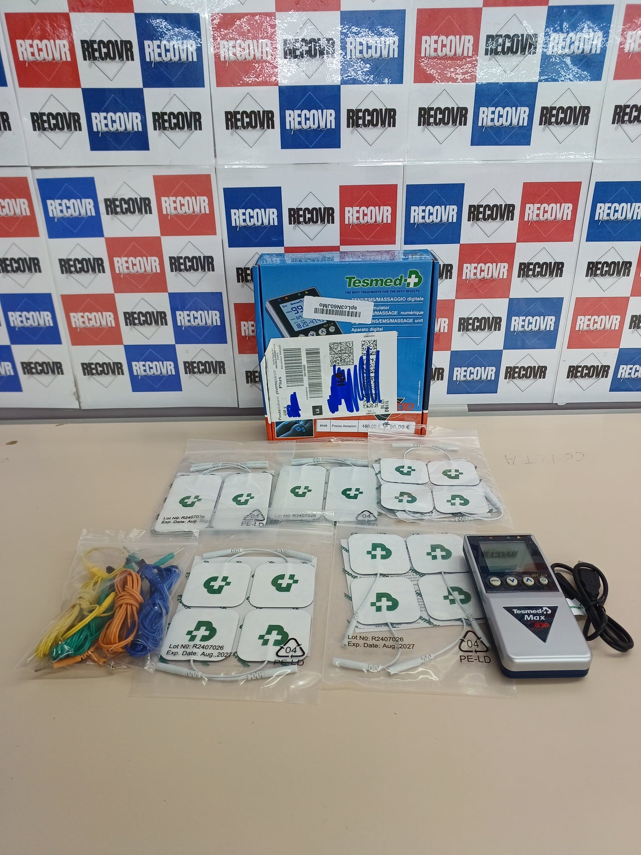 Electroestimulador 115 programas TENS/EMS 4 canales TESMED Max 830