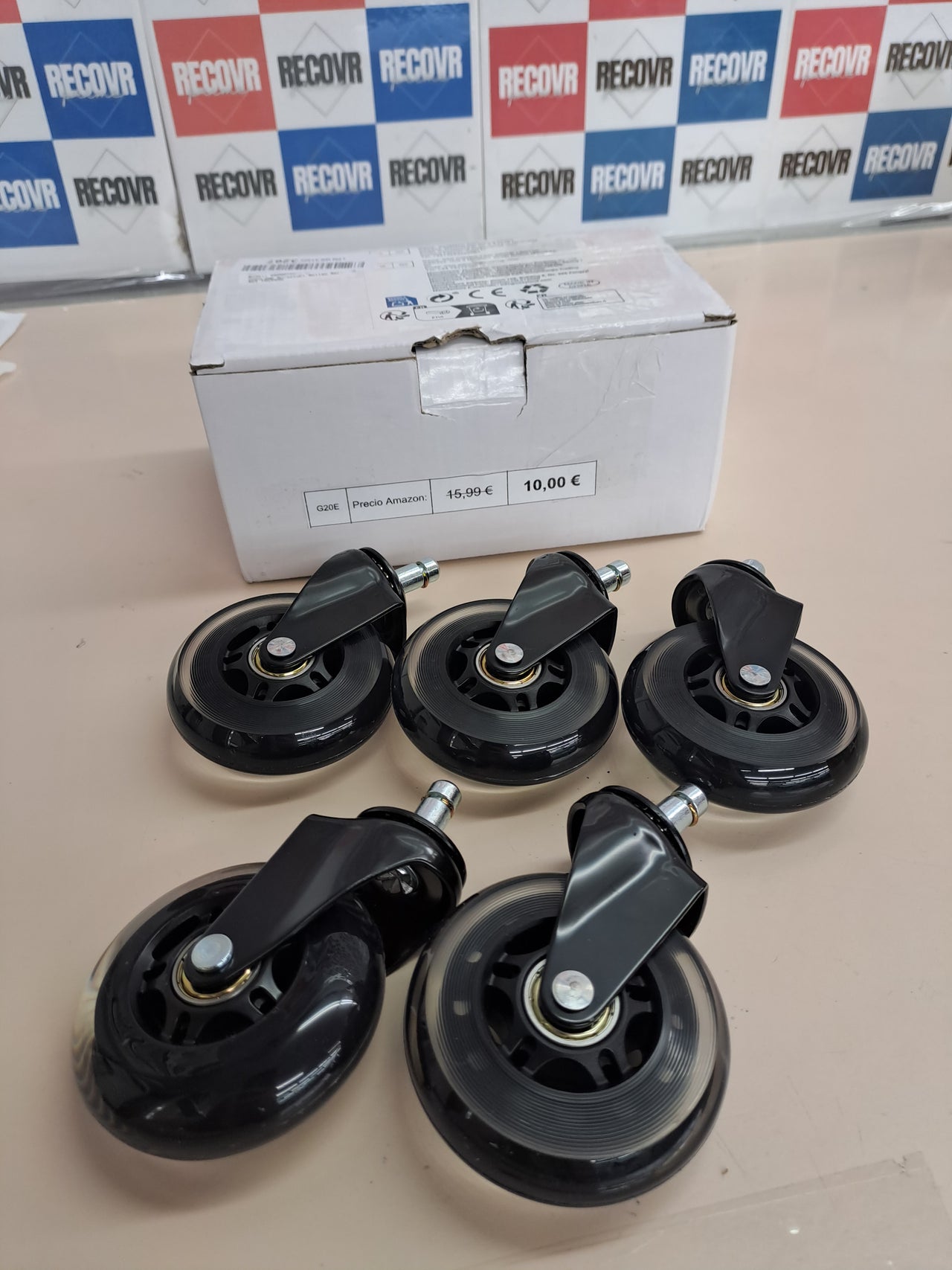 Juego de 5 ruedas para silla de oficina