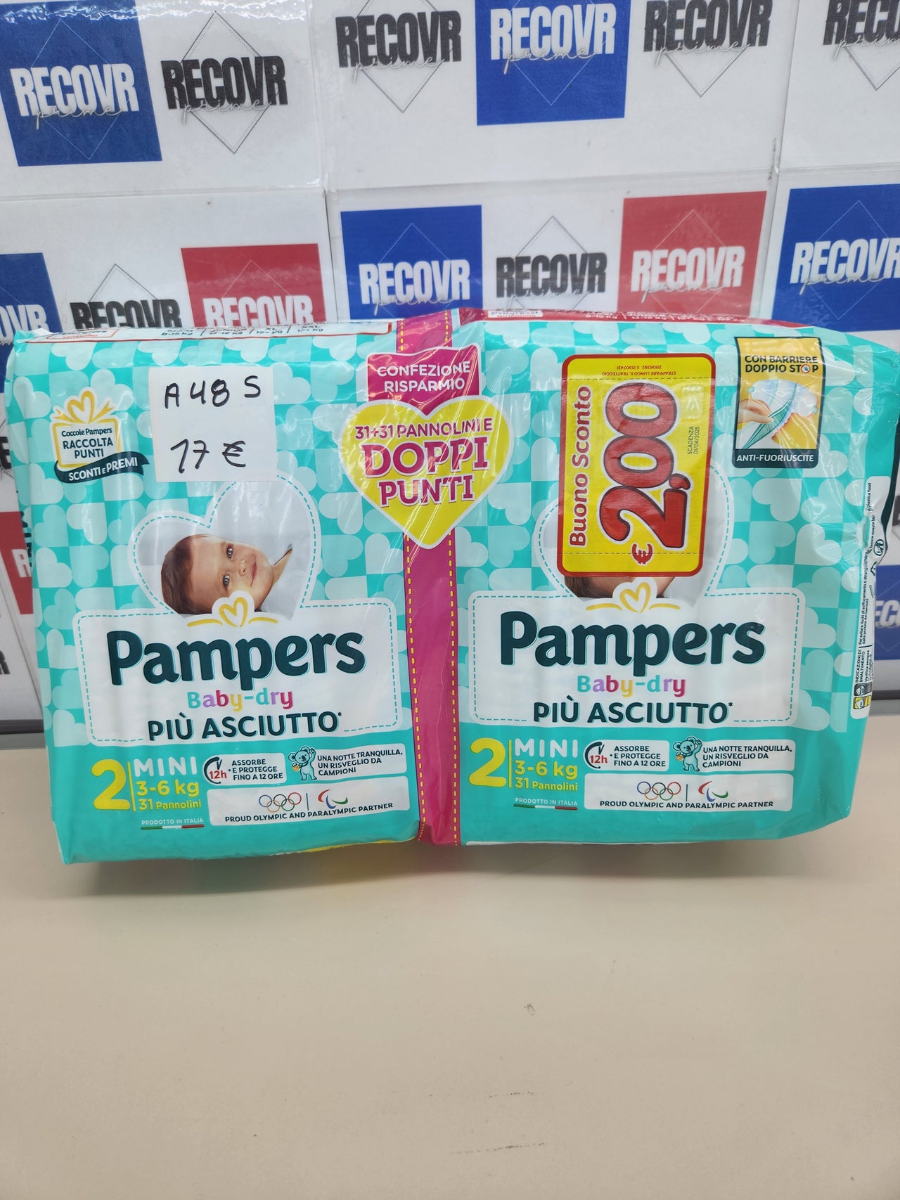 Pampers Baby Dry Mini, 62 pañales, talla 2 (3-6 kg)