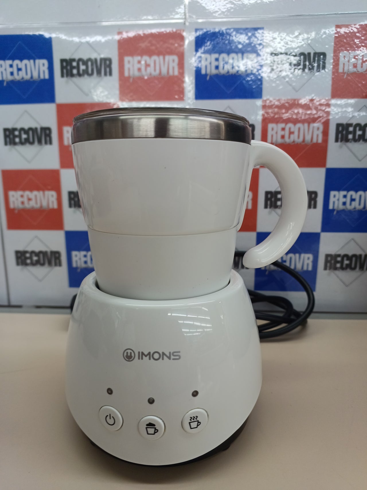 Espumador leche 70ml automático eléctrico y espuma de doble pared de acero inoxidable 304 para capuchino leche caliente chocolate caliente
