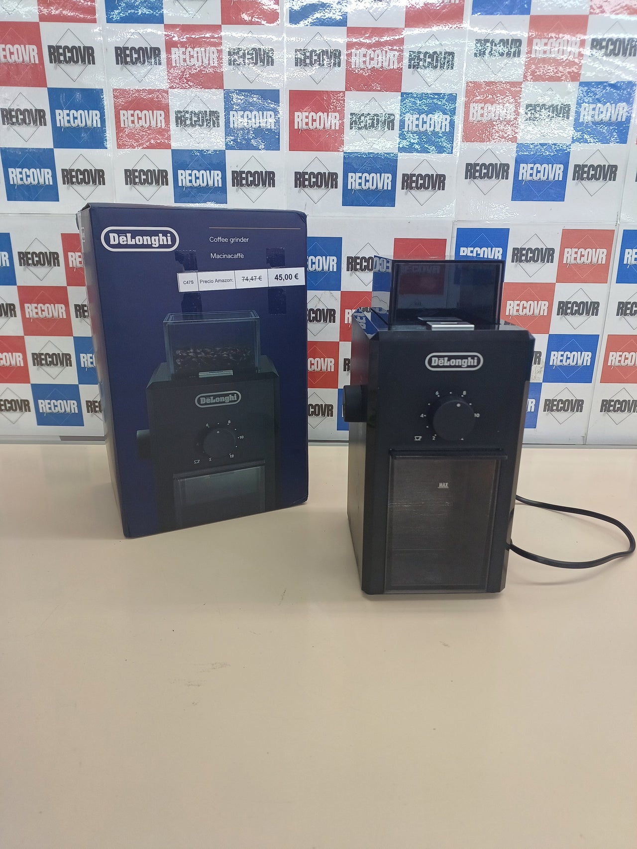 Molino de café eléctrico, 110 W, color negro DeLonghi KG79