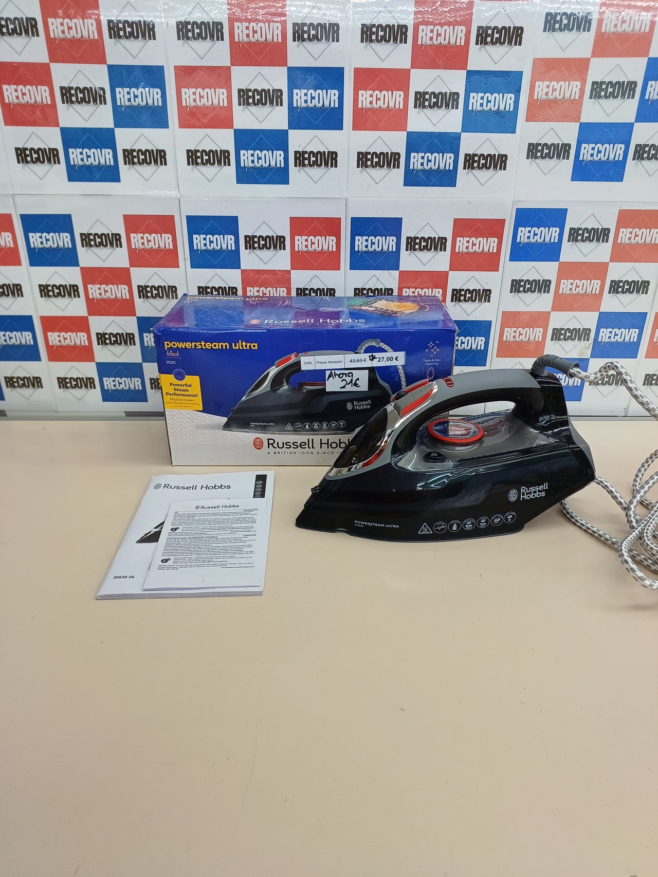 Plancha Vapor Russell Hobbs Power Steam 3100W