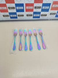 Vajilla arcoiris acero inoxidable 30 pzs