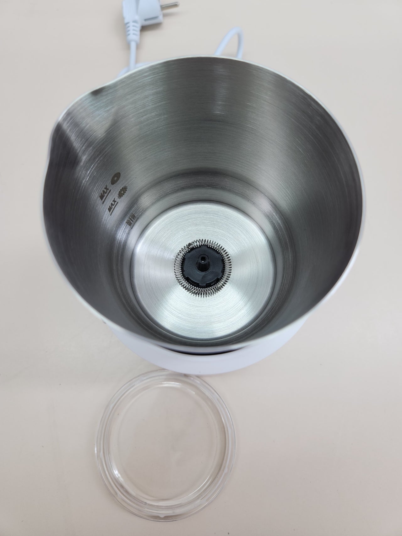 Espumador leche 500W 4 en 1, jarra 700 ml blanco