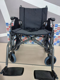 Thumbnail for QUIRUMED Silla de ruedas, ANCHO ESPECIAL 56 CM UTILES, plegable, Acero, Acolchado extraíble, asiento amplio, Fácil plegado, Reposabrazos extraíbles, Para mayores, Para minusválidos