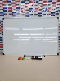 Thumbnail for Pizarra 60 x 90 cm blanca magnética con bandeja para rotuladores y marco de aluminio, Amazon Basics