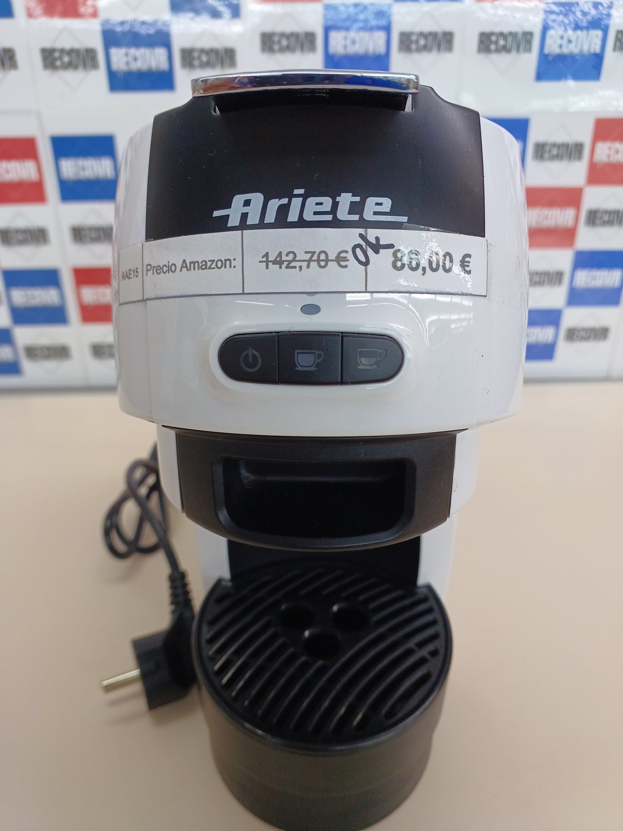 Ariete 1301 Cafetera espresso, Blanco