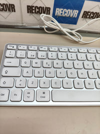 Teclado QWERTY con cable Bluestork para Mac, blanco