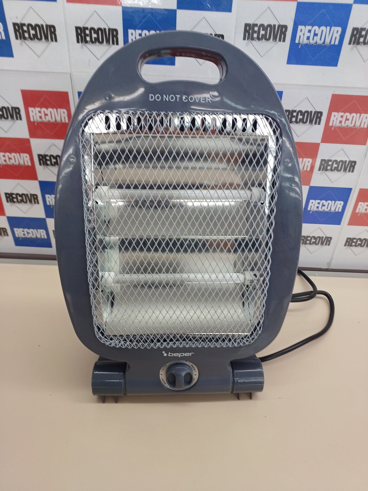 Estufa cuarzo, 400/800W, Calentamiento rápido, 2 niveles de potencia, 2 resistencias, Función ecológica, Apagado automático, BEPER P203PAN004.