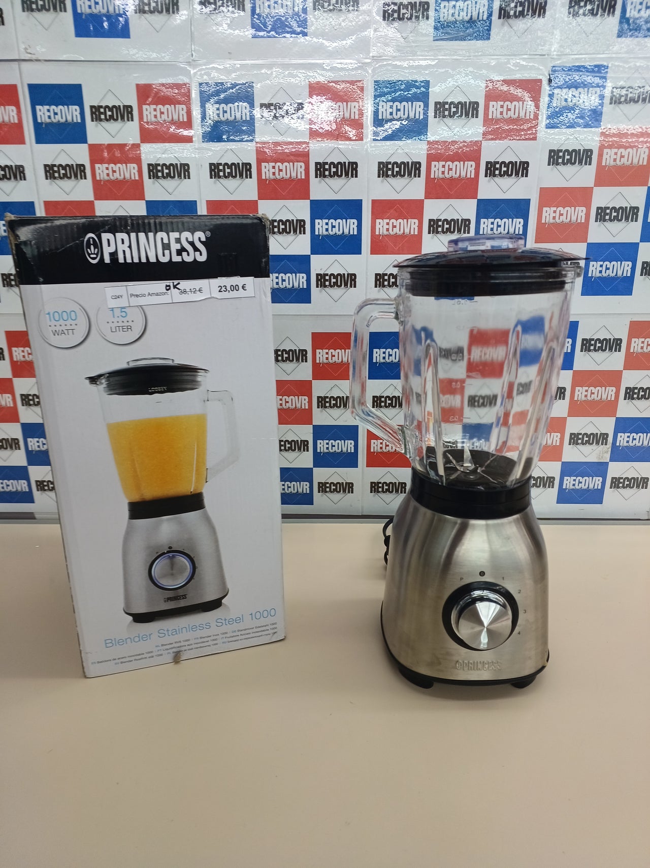 Batidora vaso 1,5 L 1000 W 6 cuchillas Princess