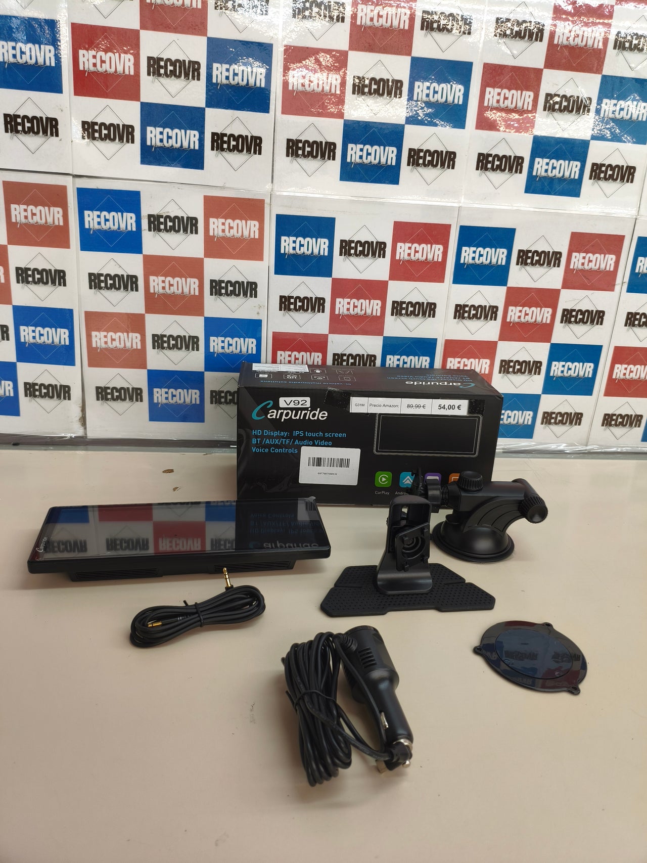 Carpuride V92, pantalla 10,26" 1080P, CarPlay/Android Auto, BT 5.0