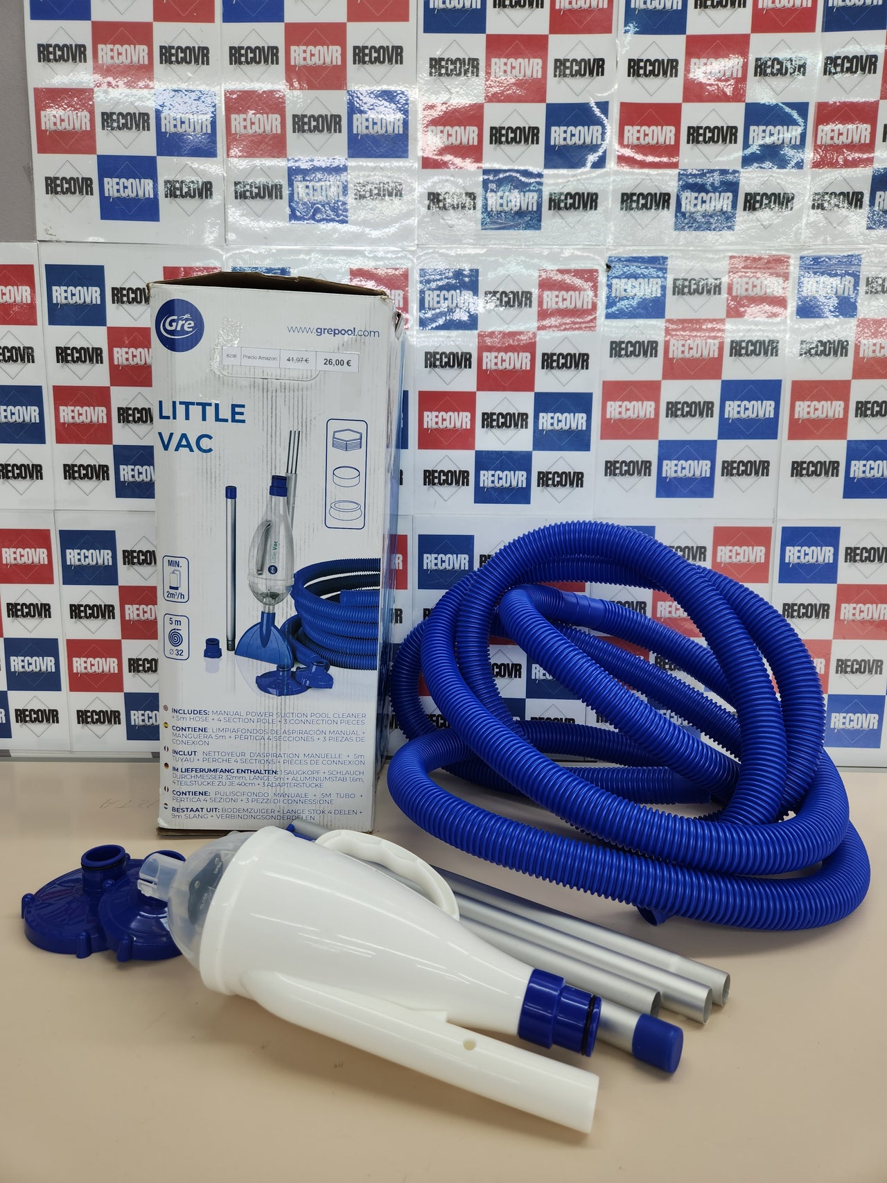 Limpiador de piscinas con aspiración manual 2m3/h Gre 08011A Little Vac -