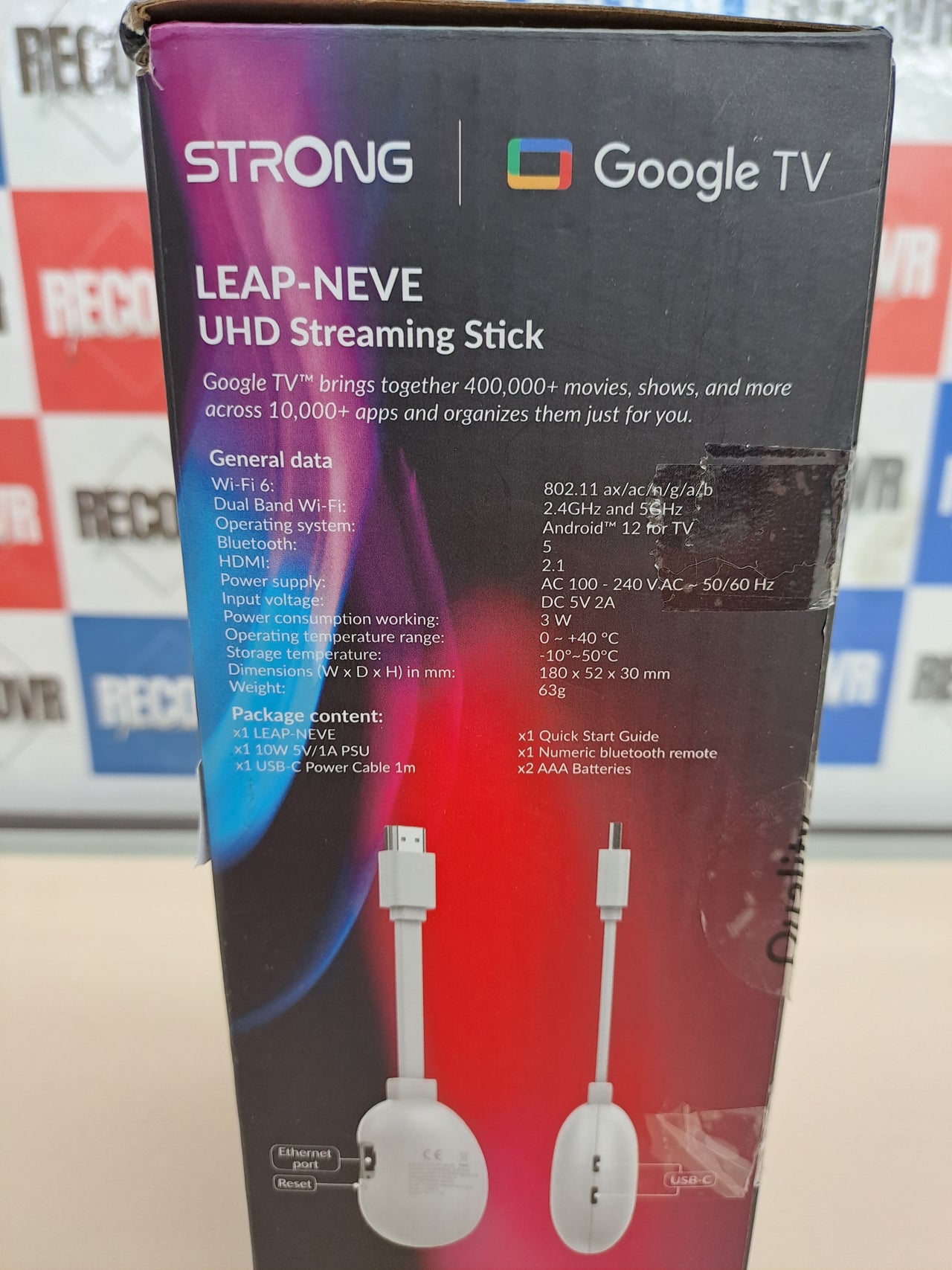 TV Stick STRONG Leap-Neve Google TV 4K UHD 2GB RAM+16GB Almacenamiento