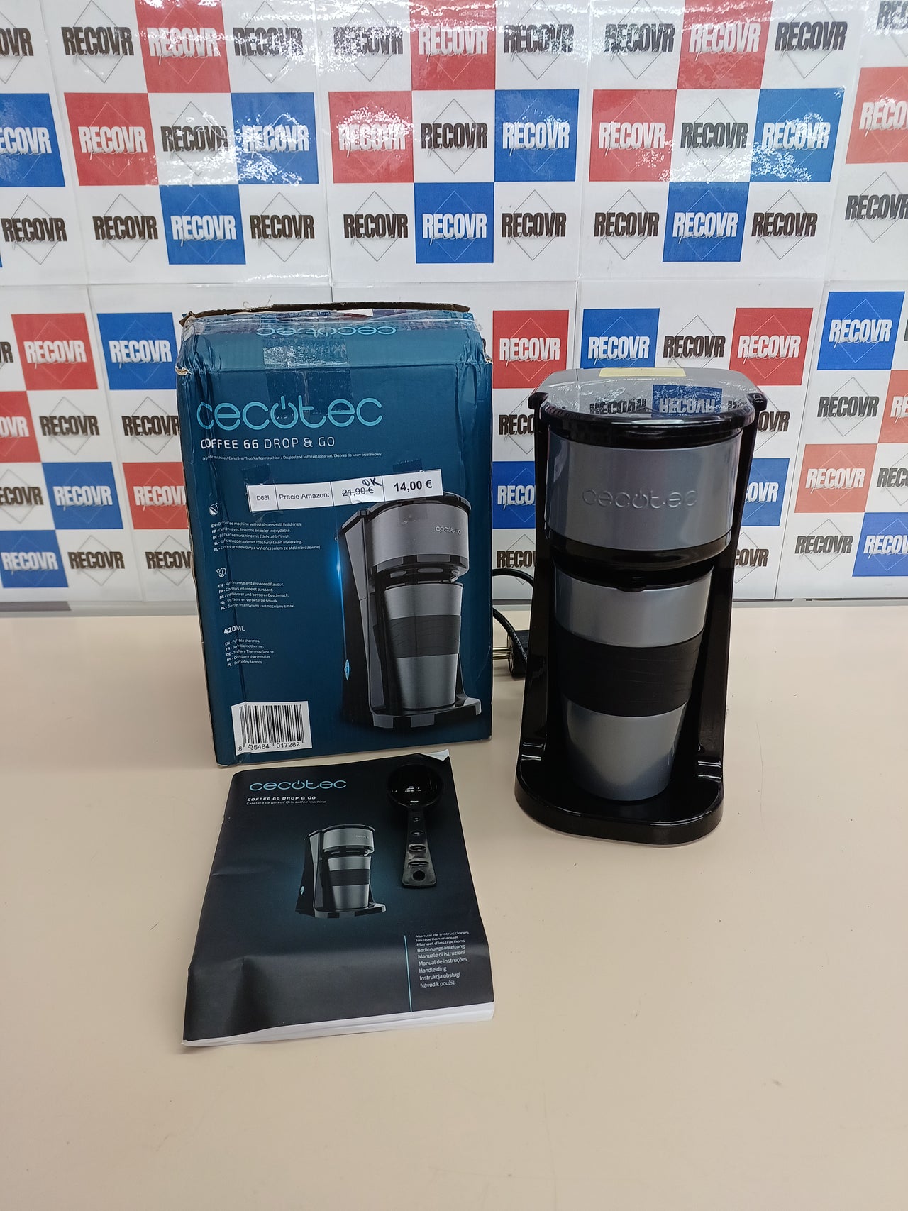 Cafetera Goteo Cecotec Coffee 66 Drop&Go Termo