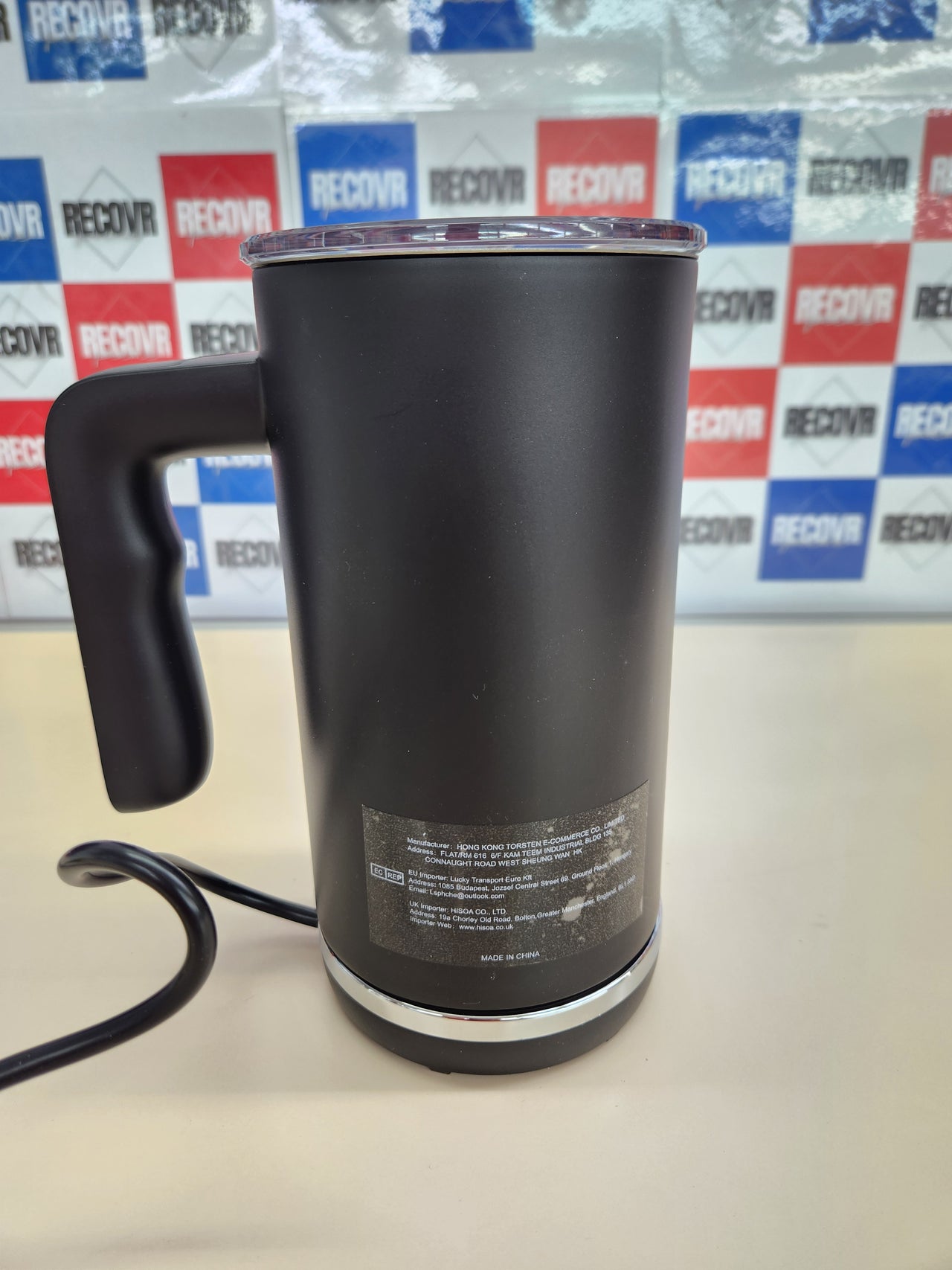 Espumador leche 600W, 300ml, eléctrico 4 en 1, espumador eléctrico, espumador de leche de acero inoxidable, control de temperatura, revestimiento antiadherente Yissvic