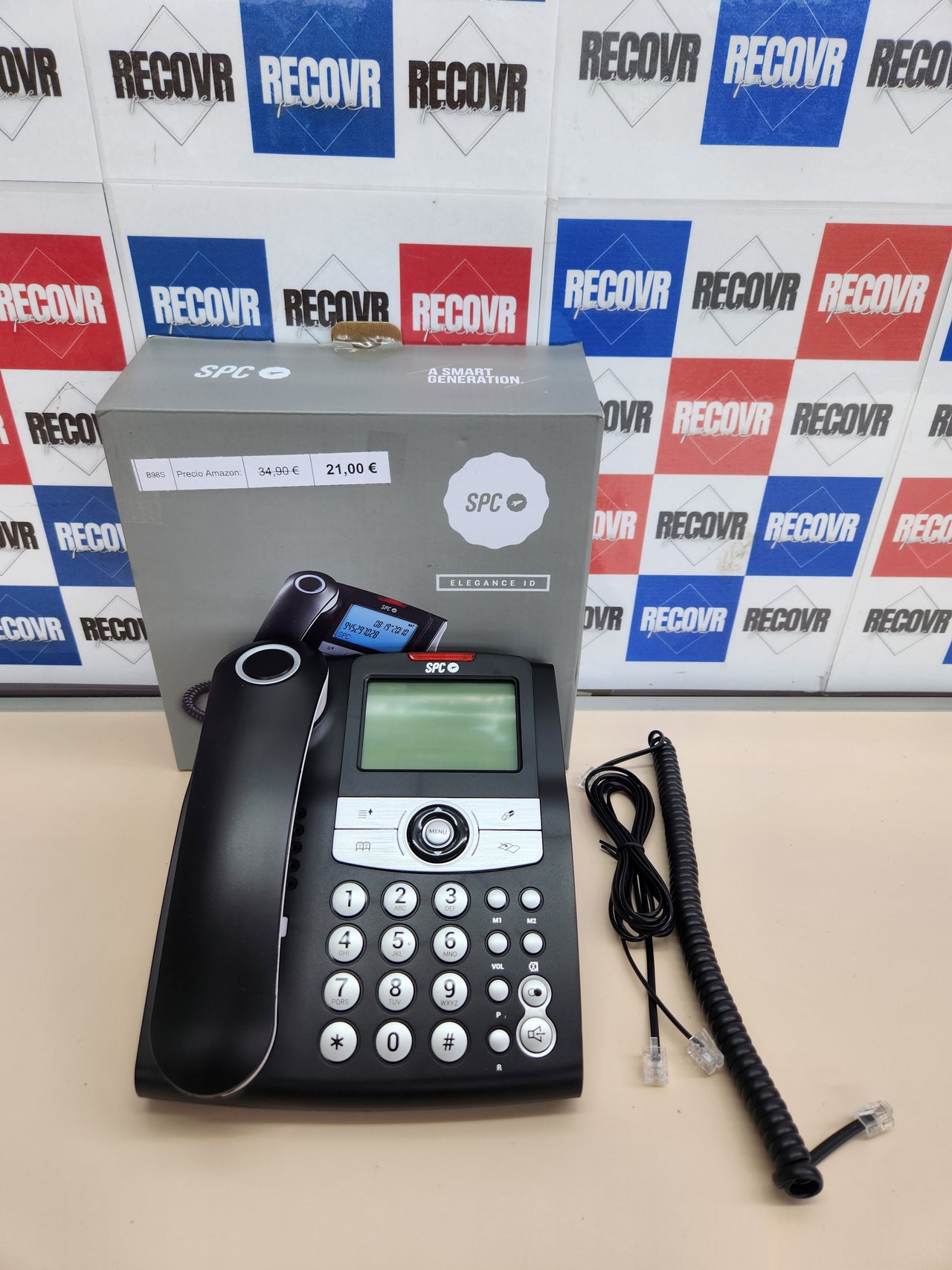 Teléfono Fijo sobremesa  Pantalla iluminada SPC Elegance ID
