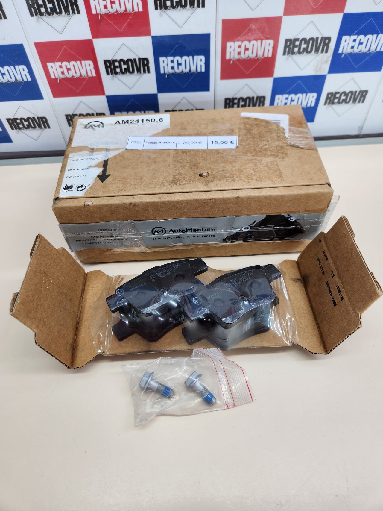 Pastillas de Freno AutoMentum AM24150.6, juego de 4 para PEUGEOT 207 (WA_ WC_) 2006-2015 Eje trasero y otros vehiculos