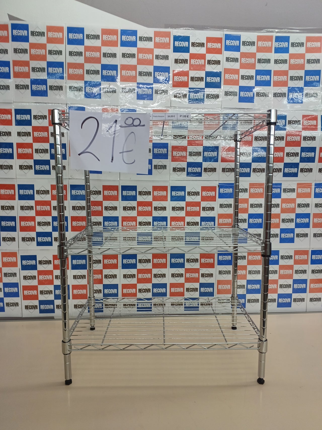 Estantería metálica 3 baldas ajustables Amazon Basics