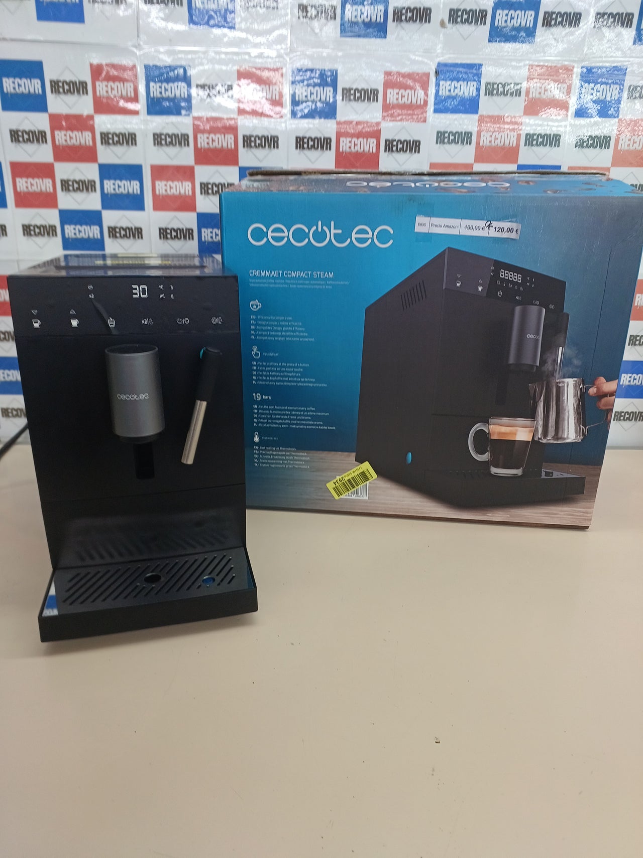 Cafetera superautomática 19 bares vaporizador – Cecotec