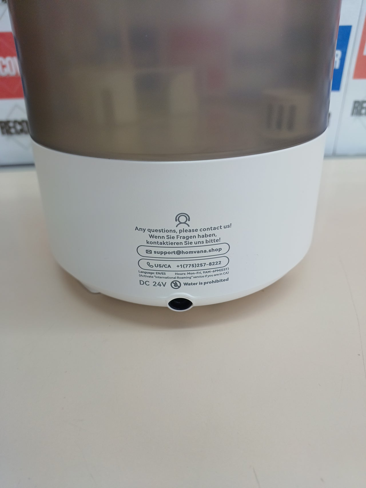 Humidificador Ultrasónico Homvana 3.6L Silencioso