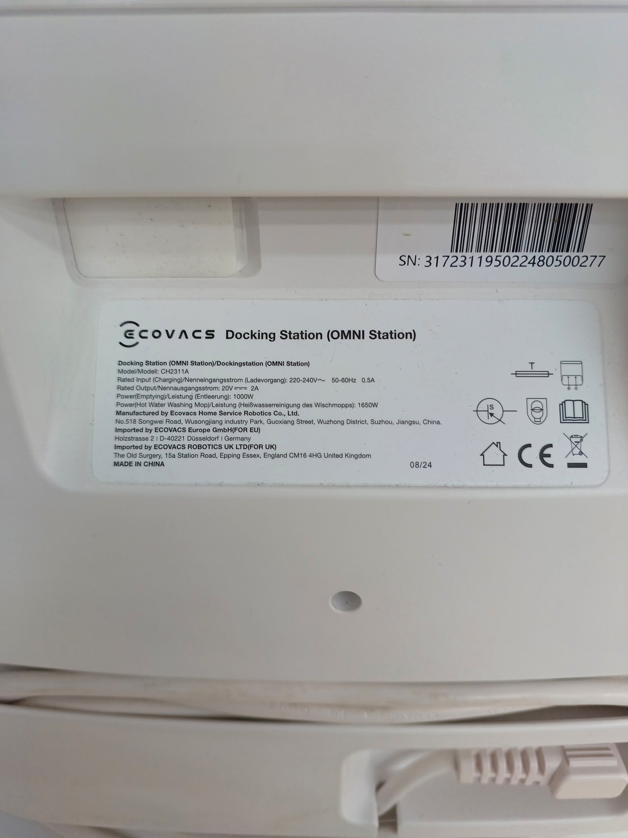 Robot aspirador 11000Pa fregado agua caliente T30 Pro Ecovacs