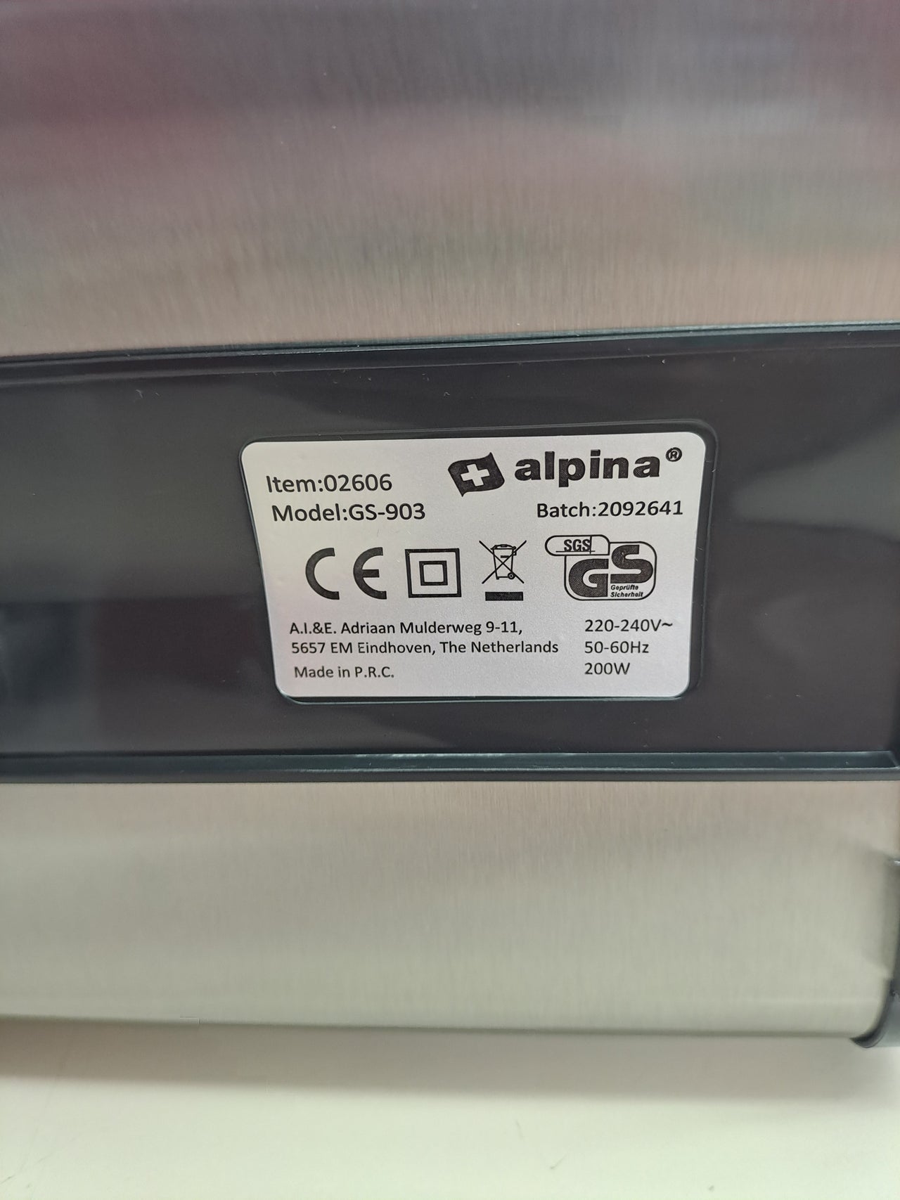 Rallador Eléctrico Verduras Alpina 4 Cuchillas