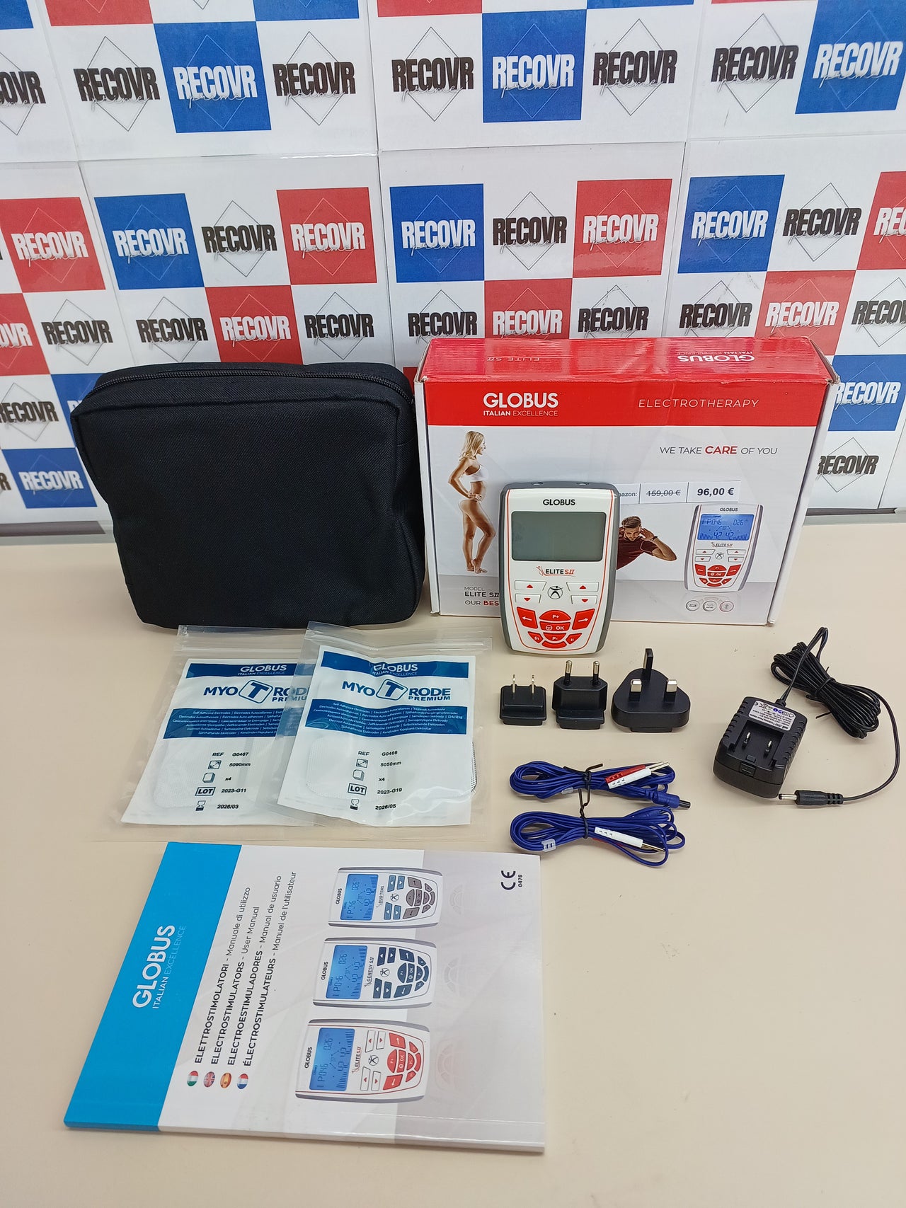 Electroestimulador de 2 Canales con 100 Globus Elite SII