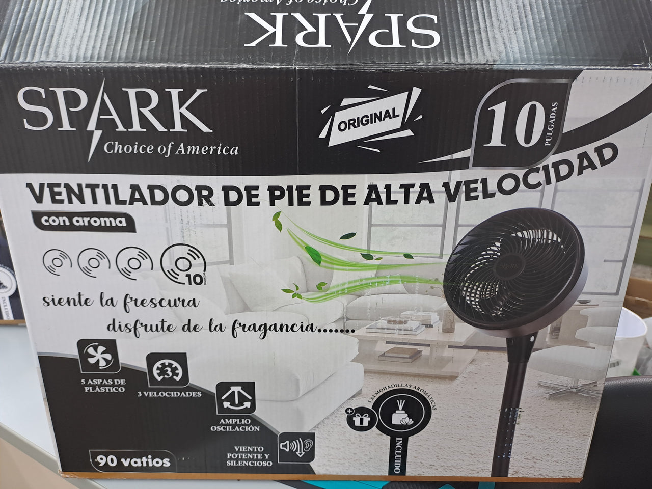 Ventilador de pie Spark 10' 90W S-10SE